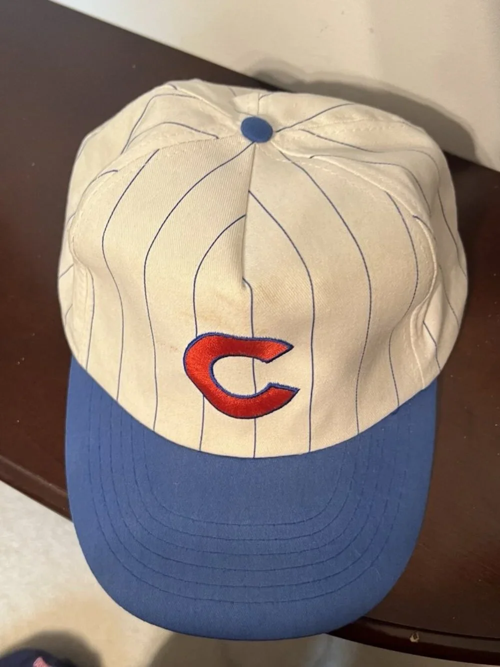 Vintage Chicago Cubs Arby's Pepsi Promo Snapback Hat Pinstripe MLB Baseball Cap